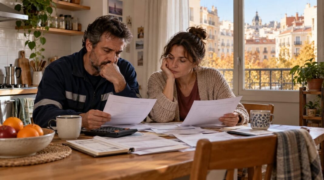Pareja examina cuentas familiares en Madrid ©AqM-AV-ChatGPT